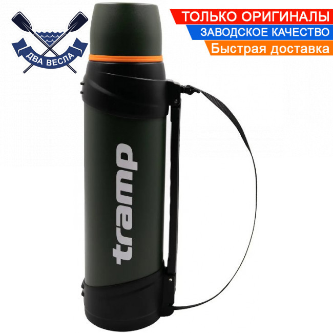 Сталевий термос дорожній Трамп 2000 мл Tramp Travel Line термос заварник для чаю термос з нержавіючої сталі Колір Оливковий