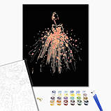 Картина за номерами люди 40*50 Ескіз квітучої сукні Розпис за номерами на полотні дівчина BrushMe GX5009, фото 2