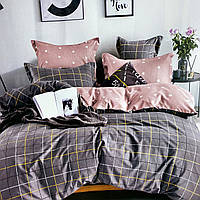 Постільна білизна Двоспальний комплект з простирадлом на гумці 160*200+20см, постільна білизна з фланелі розмір двоспальний