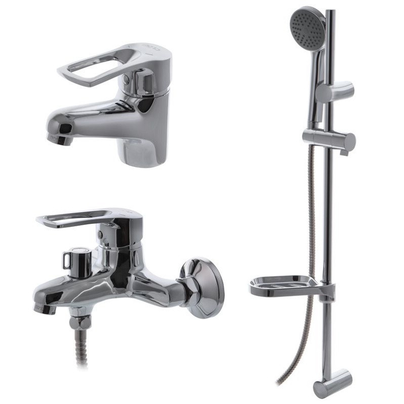 Набір змішувачів для ванної кімнати в комплекті з душовою стійкою CRON HANSBERG.SET — 1