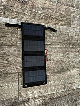 Сонячний зарядний пристрій SOLAR X001JA розкладна панель 15W, 12реал/1xUSBхід, фото 4