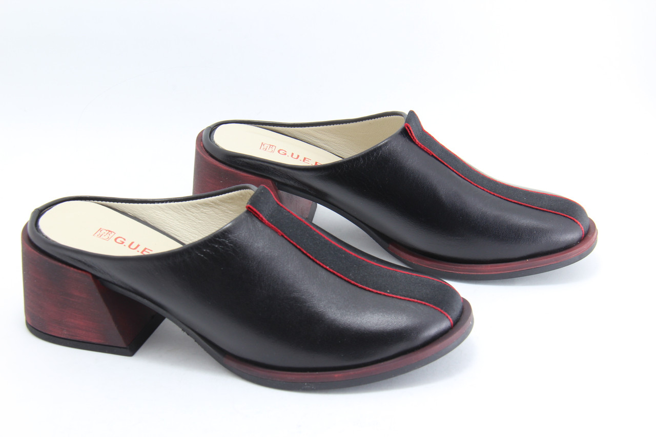 Сабо Женские GUERO G057-138-01 Черные на Каблуке с Закрытым Носком 37 ...