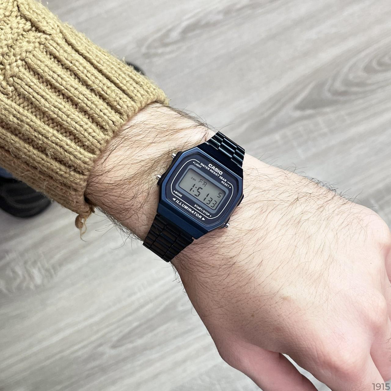 Купить Классические металлические часы Casio A168 Illuminator Black ...