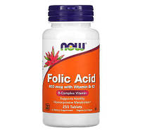 Фолієва кислота Now foods folic acid 800 мкг 250 таблеток