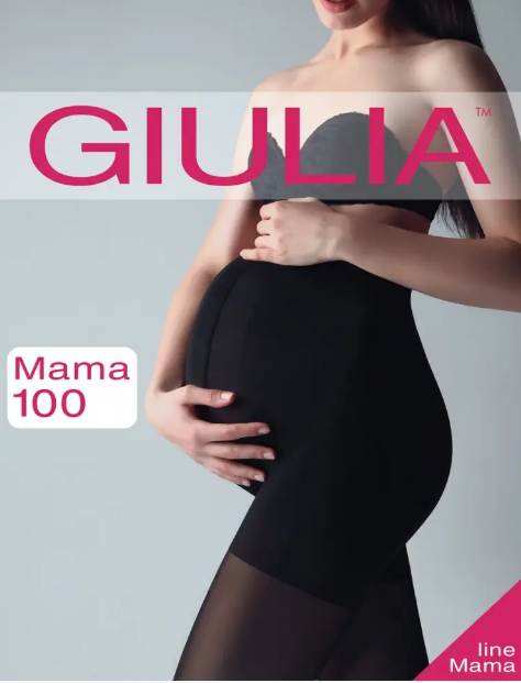Колготи для вагітних «Mama 100» з спеціальною вставкою і широкою резинкою, фото 1