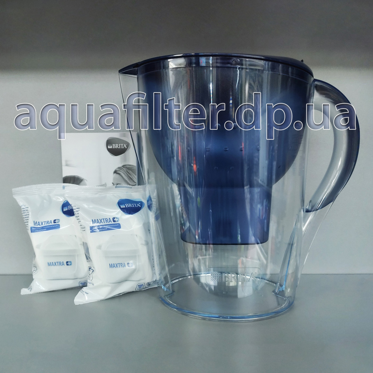 Фільтр-глечик для води Brita Marella XL (2 картриджі) Синій