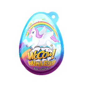 Яйце пластикове з цукерками та сюрпризом для дівчинки Mini WOOOW egg