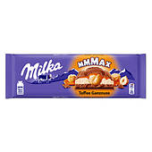 Молочний шоколад Milka MAX Toffee Wholenut, 300 г.