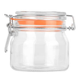 Скляні банки з кришками бугельними 500 мл Econ round
