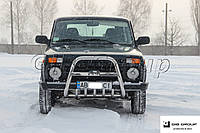 Защита переднего бампера - Кенгурятник Lada Niva (85+)