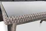 Комплект садових меблів із ротангу diVolio Livorno DV-043GF сірий з графітом, фото 5