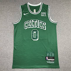 Зелена баскетбольна майка Тейтум 0 Бостон Селтикс Boston Celtics Nike City Edition Mixtape Swingman