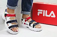 Женские босоножки Fila фила, белые с синим 39 (24,7 см)