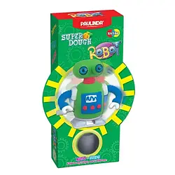 Маса для ліплення PAULINDA Super Dough Robot PL-081178-5 Aurora Green заводний механізм (крокує)