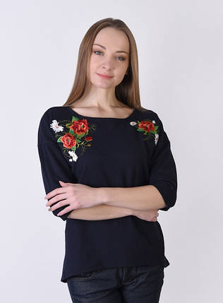 Жіноча вишита туніка Феєрія рукав три чверті, фото 3