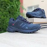 Мужские зимние кроссовки на термопрокладке Adidas Адидас Terrex, нубук, черные. 41