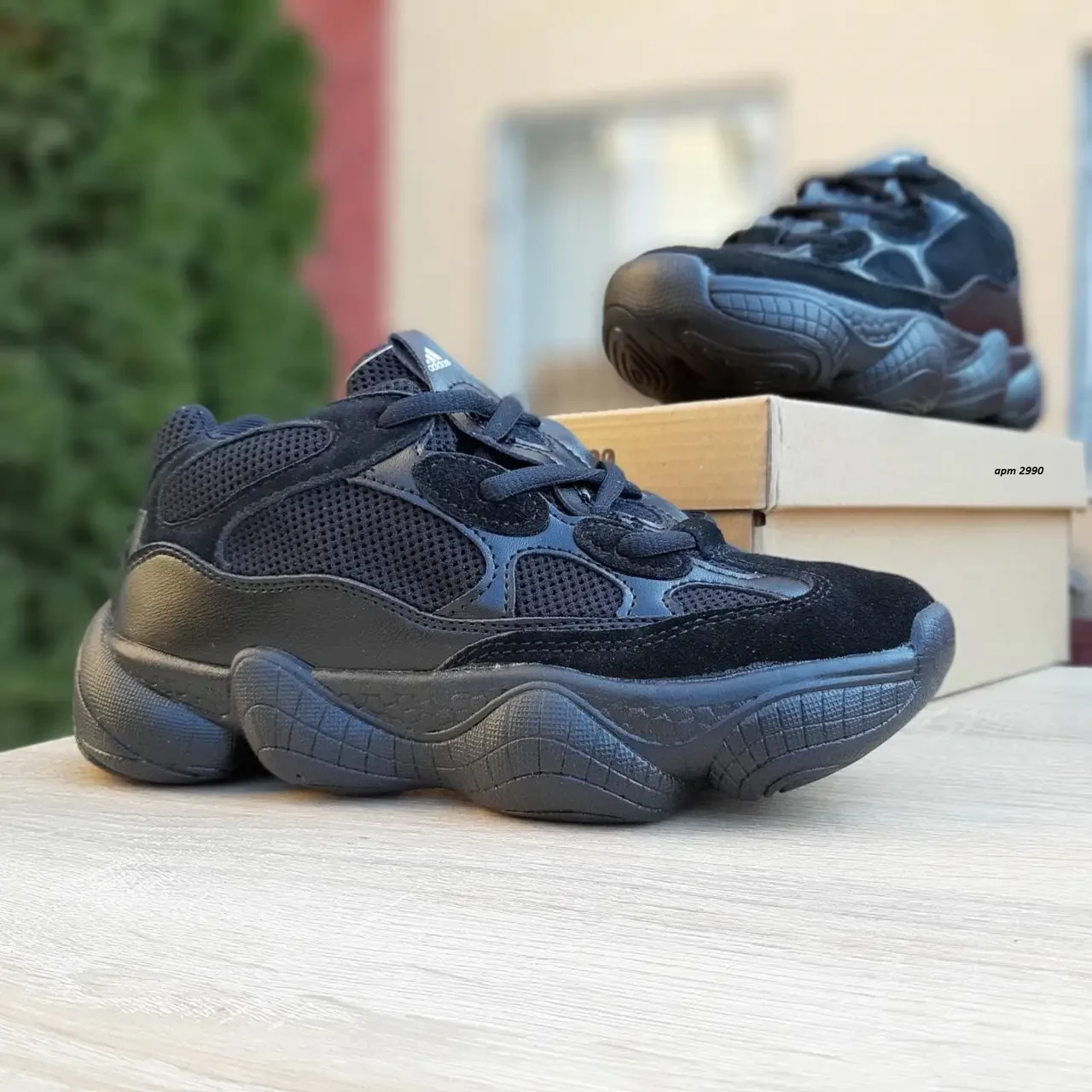 Женские кроссовки Adidas Адидас Yeezy 500, замша, сетка, кожа, пена ...