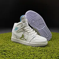 Женские кроссовки Nike Найк Air Jordan 1, молочные. 36