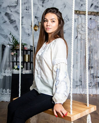 Вишиванка жіноча Птаха молочний, фото 1