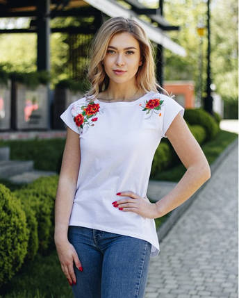 Жіноча вишиванка туніка біла, фото 1
