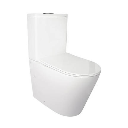 Унітаз-компакт Qtap Stork безободковый з сидінням Soft-close QT15222178W, фото 2