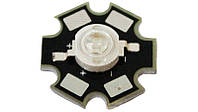 Светодиод LED на радиаторе 1W 395-400nm ультрафиолет (17135)