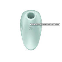 Вакуумний кліторальний стимулятор Satisfyer Pearl Diver Mint, фото 4