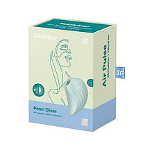 Вакуумний кліторальний стимулятор Satisfyer Pearl Diver Mint, фото 6