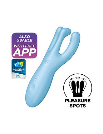 Кліторальний вібратор Satisfyer Threesome 4 Blue, фото 1