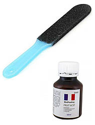 Набір для педикюру з ремувером Біогель для педикюру і манікюру 60 мл і Терка для педикюру