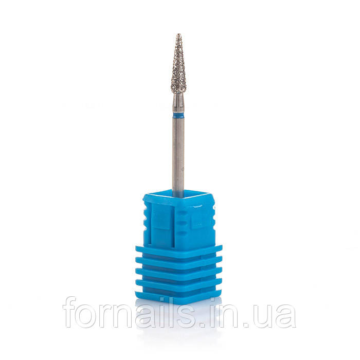 Насадка алмазна Нирка закруглена, довга - 266 030B діаметр 3,0 мм синя, фото 1