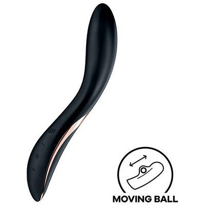 Вібратор з жіночою стимуляцією точки G Satisfyer Rrrolling Explosion Black