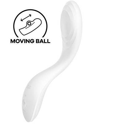 Вібратор з жіночою стимуляцією точки G Satisfyer Rrrolling Pleasure White