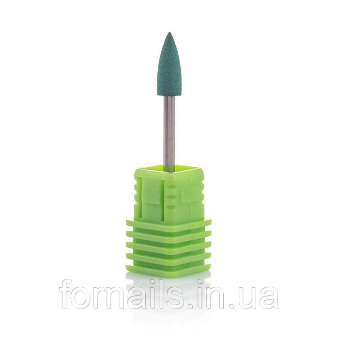 Силіконова фреза Гострий конус - 404G зелена, фото 1