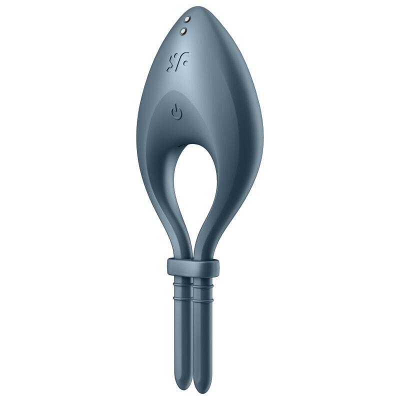 Ерекційна смарт віброкользо лассо з регулюванням розміру Satisfyer Bullseye Dark Blue