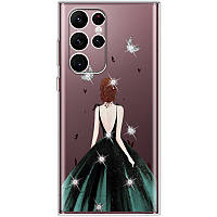 Силиконовый чехол BoxFace Samsung Galaxy S22 Ultra (S908) Girl in the green dress