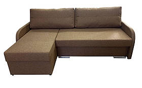 Диван кутовий єврокнижка "Оллі". Коричневий. Спальне місце 200*150см. Саванна nova 02 Gold Brown