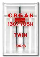 Голки швейні ORGAN (Японія) TWIN UNIVERSAL №100/6 для побутових швейних машин