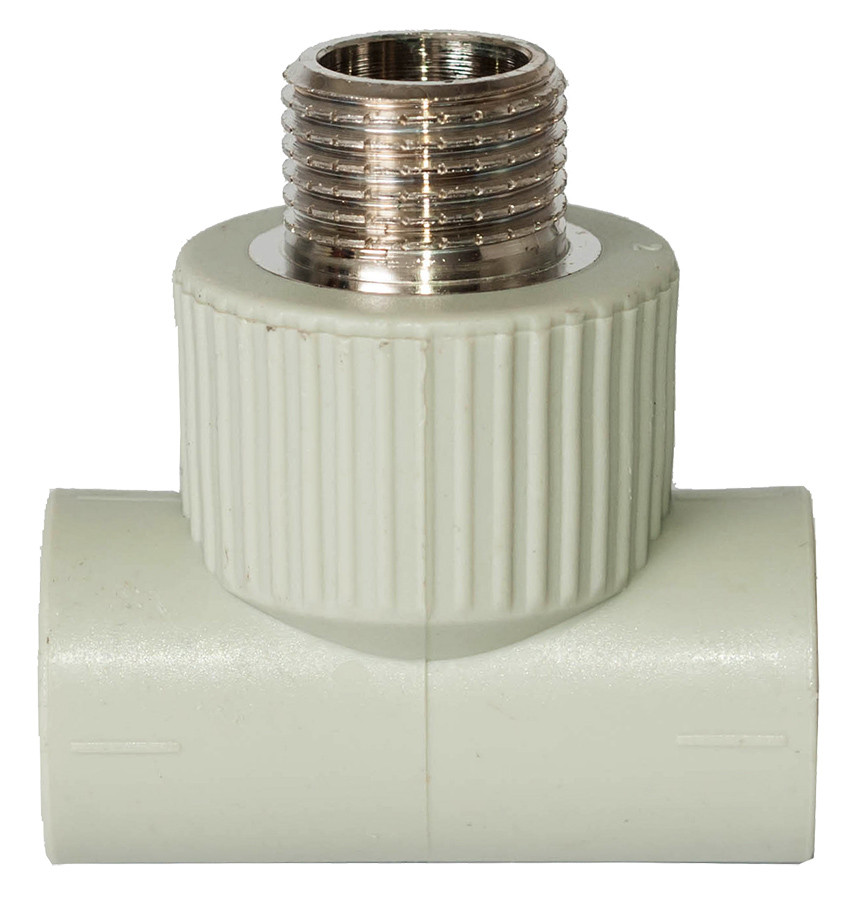 Трійник PPR Ø32 х 3/4"З х 32 Tebo сірий 10/60