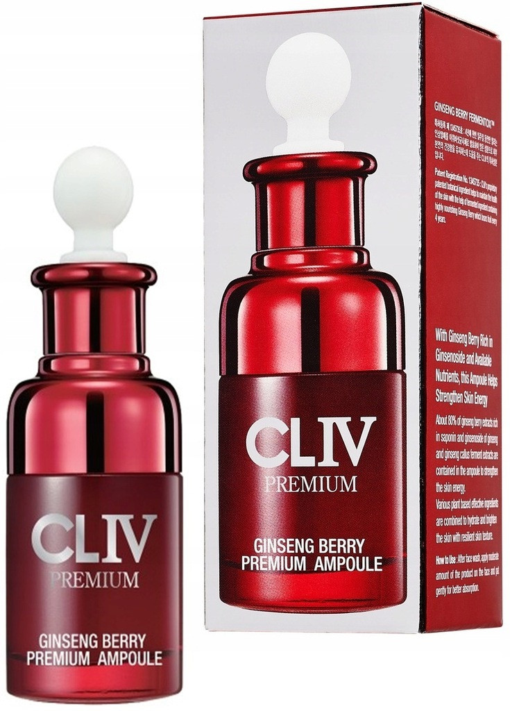 Енергійна ліфтинг-сироватка для обличчя з екстрактом ягід женьшеню CLIV Ginseng Berry Premium Ampoule 50ml