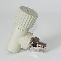 Вентиль PPR радіаторний кутовий Ø20 х 1/2"З Tebo сірий 10/60, фото 3