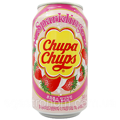 Напій газований полуниця Чупа Чупс Chupa Chups 345ml 24шт/ящ (Код: 00-00012124)