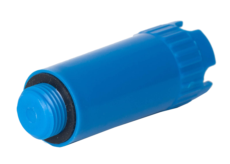 Заглушка пластикова 1/2" синя довга 30/300