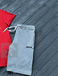 Шорти Levis чоловічі Спортивні трикотажні бриджі Левайс Ливайс чорні, сірі принт Левіс з кишенями, фото 9