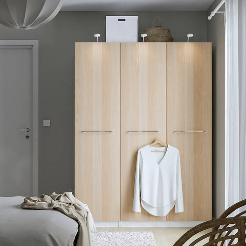 IKEA PAX / FORSAND Шкаф, белый / беленый дуб, 150 x 60 x 201 см (994. ...