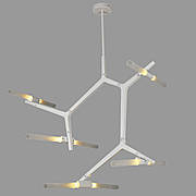 Біла сучасна люстра на 10 ламп "Bulb"  (56-LPR189-10 WH)