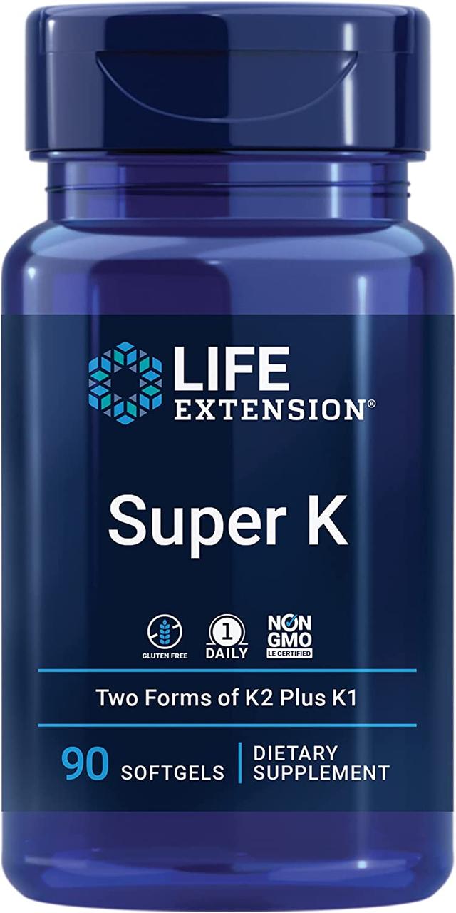 Life Extension Super K / Вітамін К1+К2 90 капсул