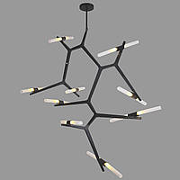 Чёрная современная люстра на 18 ламп "Bulb" (56-LPR189-18 BK)