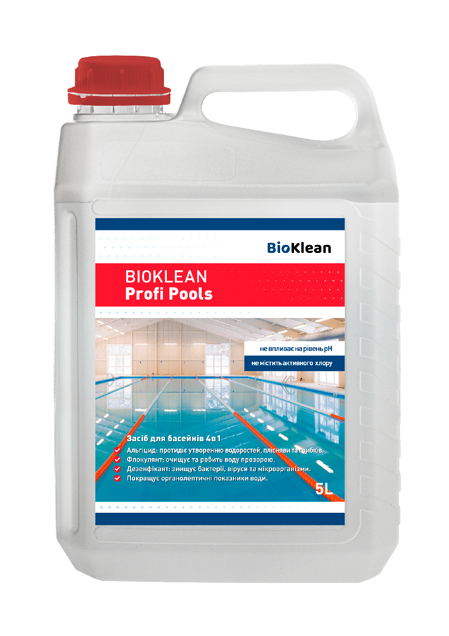 Без хлорний засіб для очищення води в басейні Profi Pools 5 л BioKlean