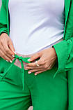 Зелений літній костюм для вагітних та годуючих зі штанами м'який з легкої бавовняної тканини, 5331711-З, фото 3